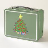 Tannenbaum Metall Brotdose (Rückseite)
