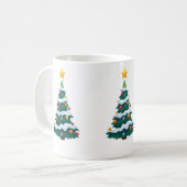 Tannenbaum mit Schneetasse Kaffeetasse (Vorderseite Links)