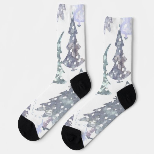 Tannenbaum-Muster Socken (Linkes Detail)