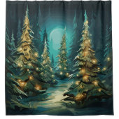 Tannenbaum Radiance Duschvorhang (Vorderseite)