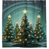 Tannenbaum Radiance Duschvorhang (Vorderseite)