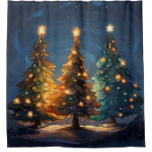 Tannenbaum Radiance Duschvorhang (Vorderseite)