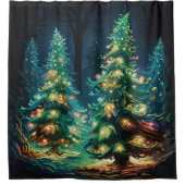 Tannenbaum Radiance Duschvorhang (Vorderseite)