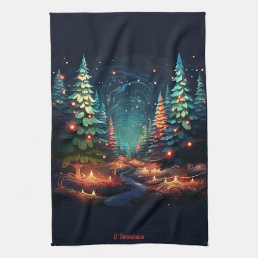 Tannenbaum Radiance Geschirrtuch (Vertikal)