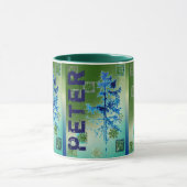 Tannenbaum & Schneeflocken & Ihr Name Tasse (Zentrum)