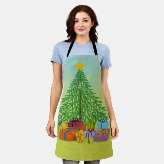 Tannenbaum Schürze (Getragen)