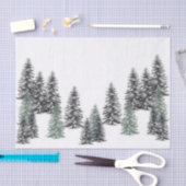 Tannenbaum Schwarzer Kiefer Grünbuch zu Weißfäden Seidenpapier (Handwerk)