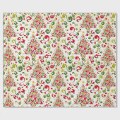 Tannenbaum-Swirls Geschenkpapier (Flach)