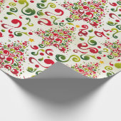 Tannenbaum-Swirls Geschenkpapier (Ecke)