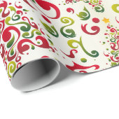 Tannenbaum-Swirls Geschenkpapier (Rolleneckpunkt)