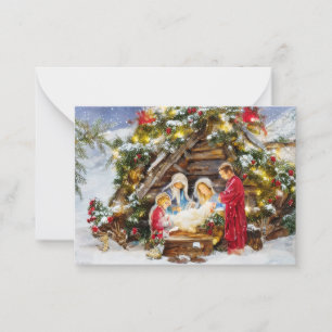 Tannenbaum und Beeren Weihnachtsbudget Mini-Weihna Mitteilungskarte