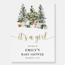 Tannenbaum- und Geschenke-Baby-Shower-Schaumstoffp