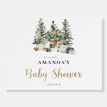Tannenbaum- und Geschenke-Baby-Shower-Schaumstoffp