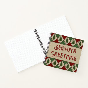 Tannenbaum und Harlekin Notizbuch Journal