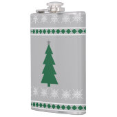 Tannenbaum- und Schneeflockenmuster, Flachmann (Links)