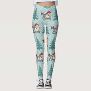Tannenbaum und Weihnachtsmann Leggings