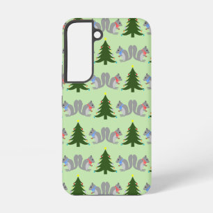 Tannenbaum-Verzierung-Eichhörnchen-Muster Samsung Galaxy Hülle