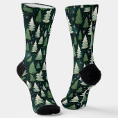 Tannenbaum-Wald-Socken Socken (Gewinkelt)