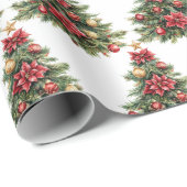 Tannenbaum-Weihnachtsbaum-Geschenk Geschenkpapier (Rolleneckpunkt)