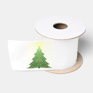 Tannenbaum-Weihnachtskugeln, Stern Satinband