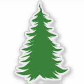 Tannenbaum zu Weihnachten Aufkleber (Vorderseite)