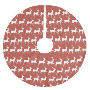 Tannenbaumrock Weihnachtsmann Rot Polyester Weihnachtsbaumdecke