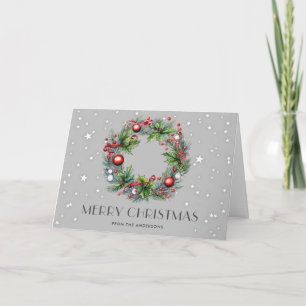 Tannenbaumzweig-Kranz Weihnachtsbaumschmuck Sterne Feiertagskarte