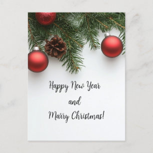 Tannenbaumzweig mit Garland Postkarte