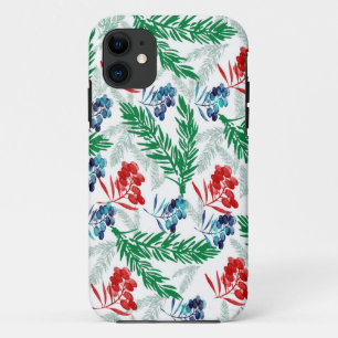 Tannenbaumzweige mit Berries iPhone 11 Hülle