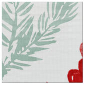 Tannenbaumzweige mit Berries Fabric Stoff (Nahaufnahme)