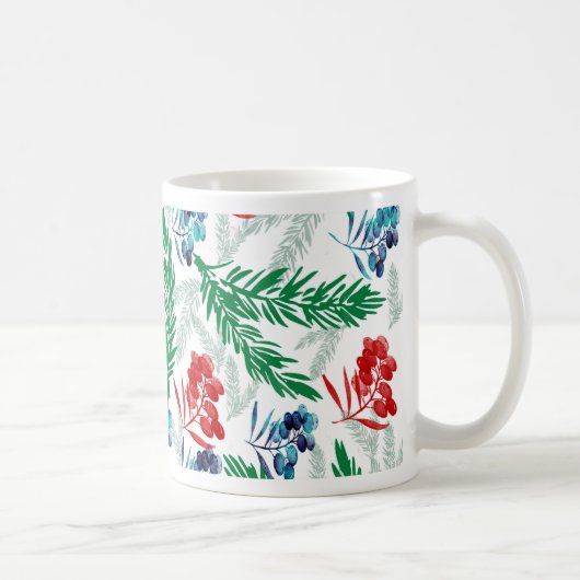 Tannenbaumzweige mit Berries Kaffeetasse (Rechts)