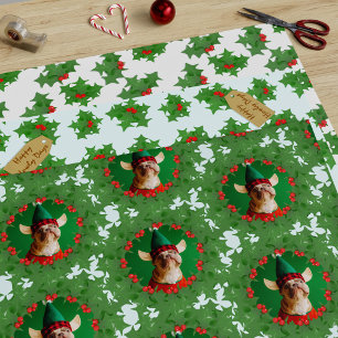 Tannenkrans Foto Weihnachtspapierbögen Geschenkpapier Set