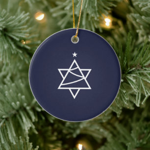 Tannenstern Davidstern Keramik Ornament