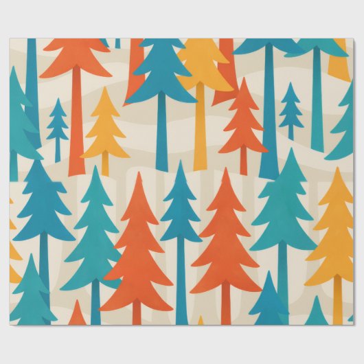 Tannenwald Geschenkpapier (Flach)