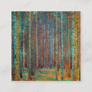 Tannenwald Gustav Klimt Quadratische Visitenkarte