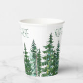 Tannenwald Rustikale Hochzeitspapiere Pappbecher (Rechts)