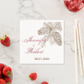Tannenzapfen-Natur-Hochzeitsserviette Serviette (Beispiel)