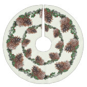 Tannenzapfen Weihnachten  Polyester Weihnachtsbaumdecke (Vorderseite)