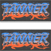 Tanner Vorname Name Graffiti Aufkleber Sticker (Vorderseite)