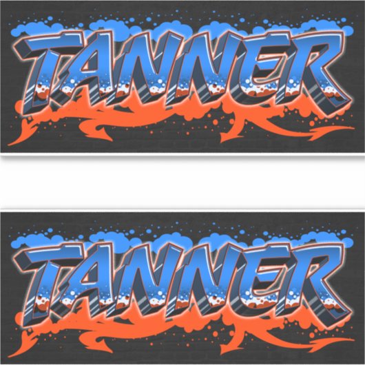 Tanner Vorname Name Graffiti Aufkleber Sticker (Vorderseite)