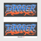 Tanner Vorname Name Graffiti Aufkleber Sticker (Blatt)