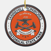 Tannill Ironworks Historischer Staat Park Alabama Keramik Ornament (Hinten)