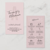 Tanning Aftercare rosa Visitenkarte (Vorne/Hinten)