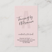 Tanning Aftercare rosa Visitenkarte (Vorderseite)