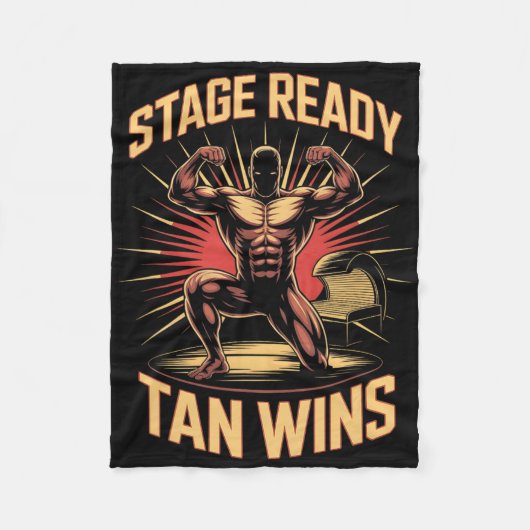 Tanning Bed Bühne Ready Bodybuilder Fitness Männer Fleecedecke (Vorderseite)