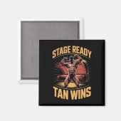 Tanning Bed Bühne Ready Bodybuilder Fitness Männer Magnet (Vorderseite/Rückseite)