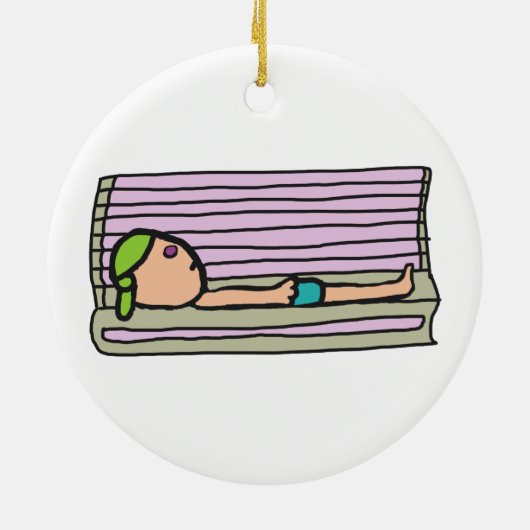 Tanning Bed Keramik Ornament (Hinten)