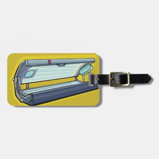 Tanning Bed Retro Spa Gepäckanhänger (Vorderseite horizontal)