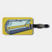 Tanning Bed Retro Spa Gepäckanhänger (Rückseite horizontal)