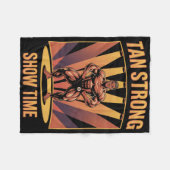 Tanning Bed Tan Strong Athleten Gym Goers Bronze T Fleecedecke (Vorderseite (Horizontal))